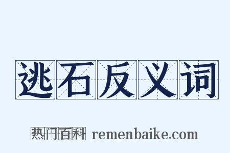 逃石反义词是什么意思的图片